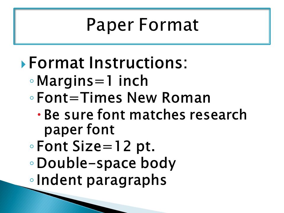 research paper margins