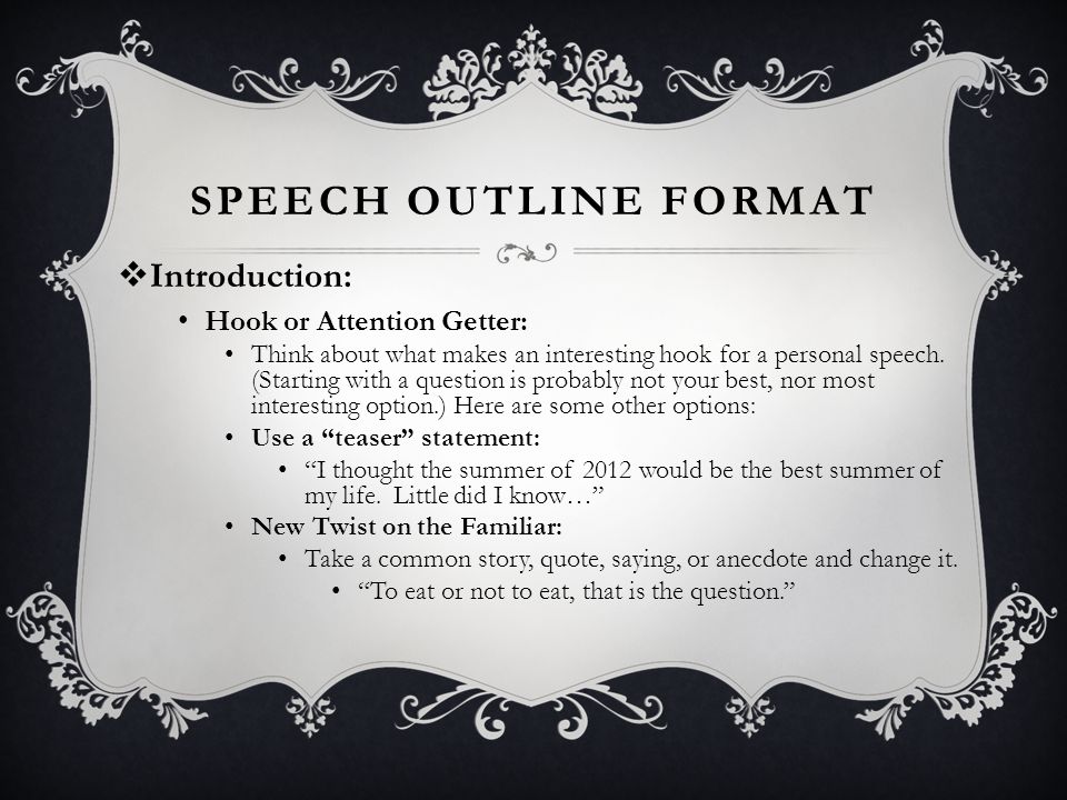 Speech Thesis Statement