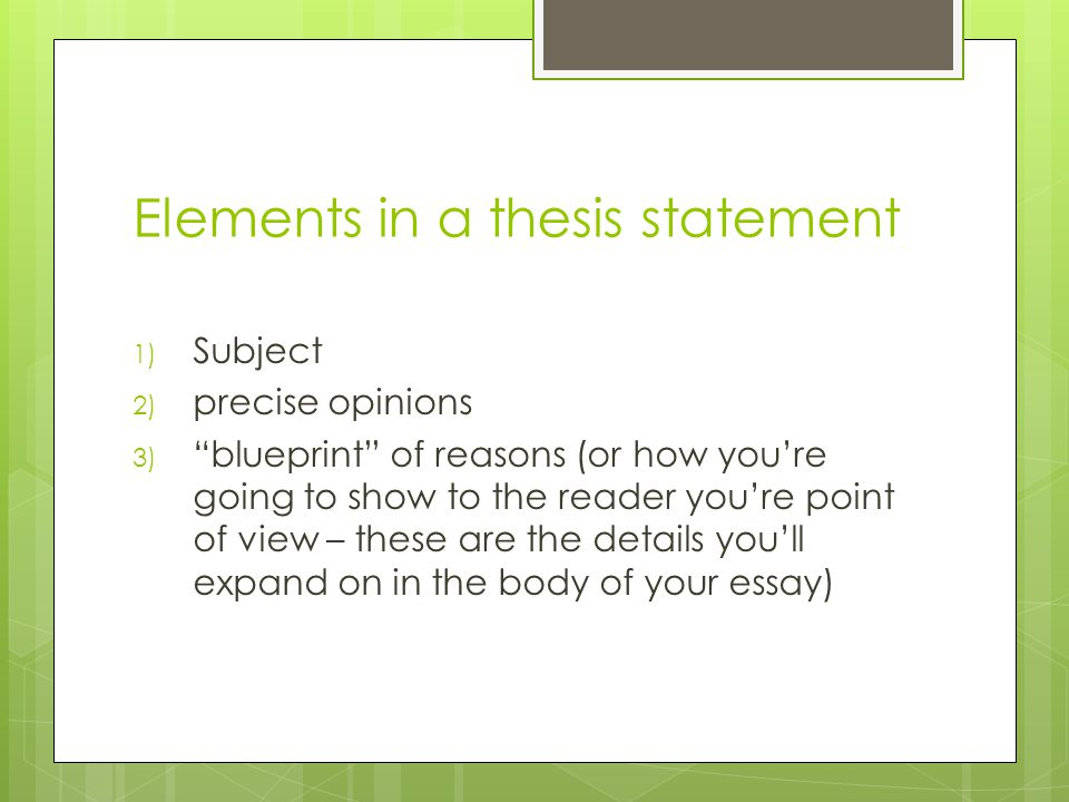 Do you underline thesis statement mla