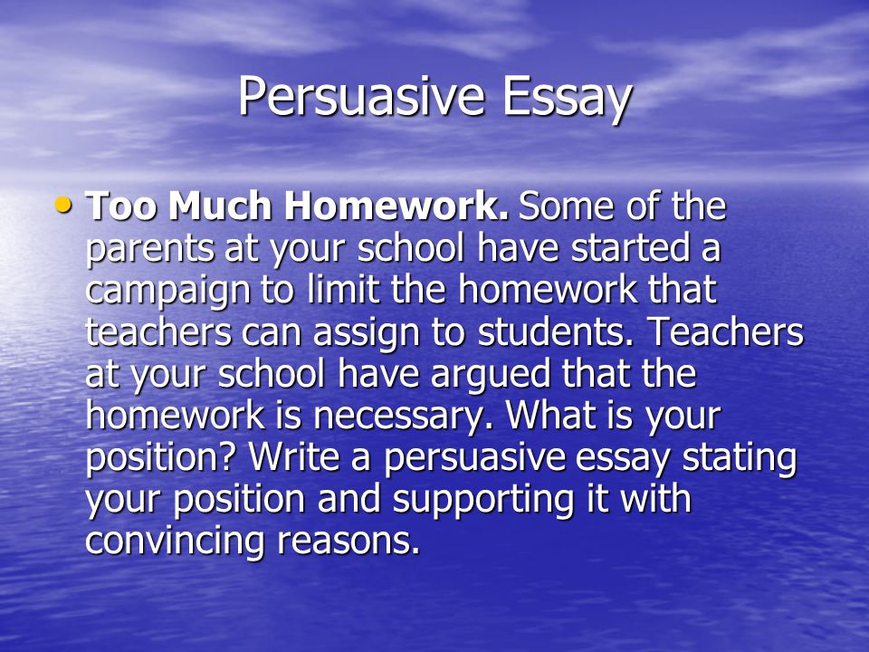 persuasive essay university Visit the college board on the web: wwwcollegeboardorg presentational writing: persuasive essay 5: strong performance in presentational writing. persuasive essay university Visit the college board on the web: wwwcollegeboardorg presentational writing: persuasive essay 5: strong performance in presentational writing.
