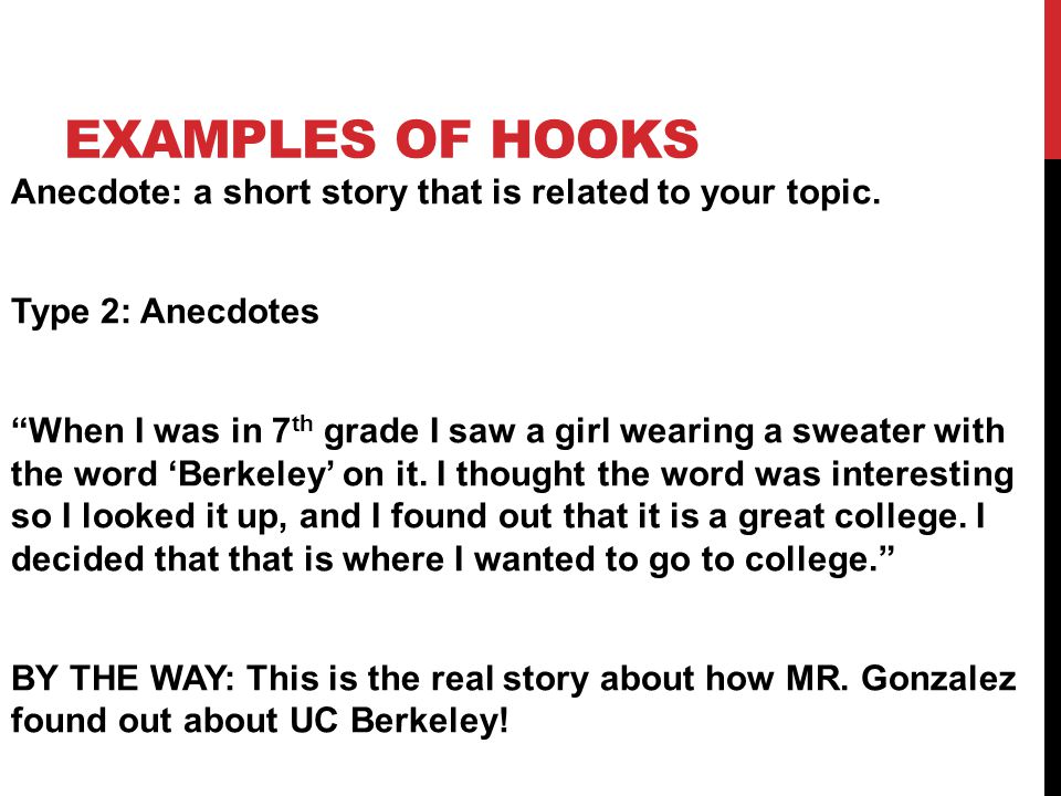 Anecdotes Examples For Essays