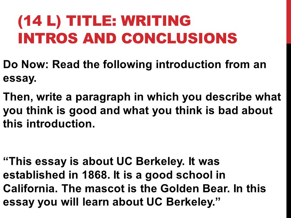 How To Write A Good Essay Conclusion