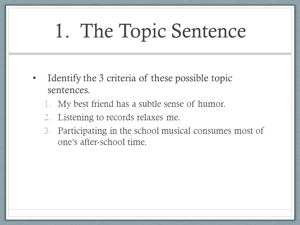 Strong Concluding Sentences