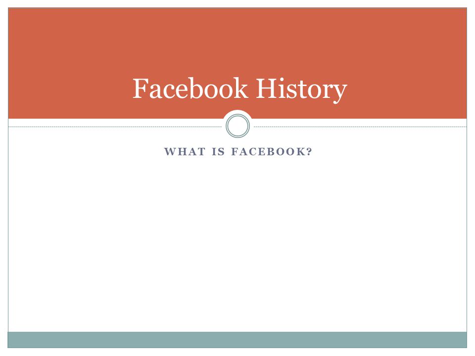 WHAT IS FACEBOOK Facebook History