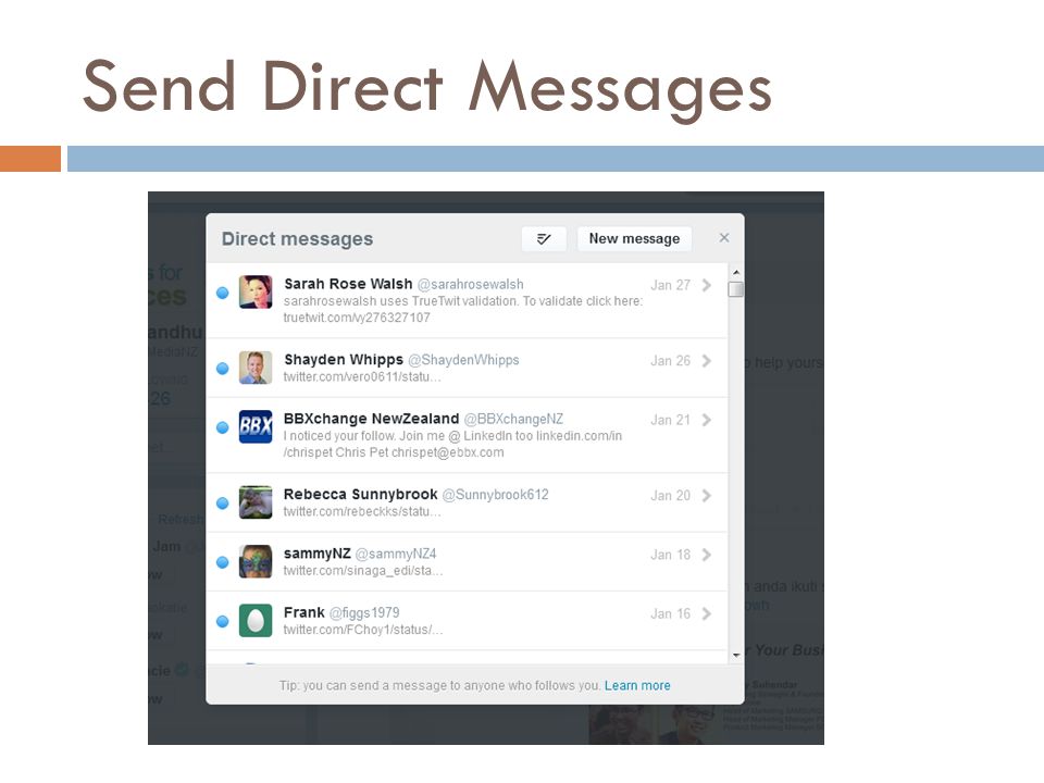 Send Direct Messages