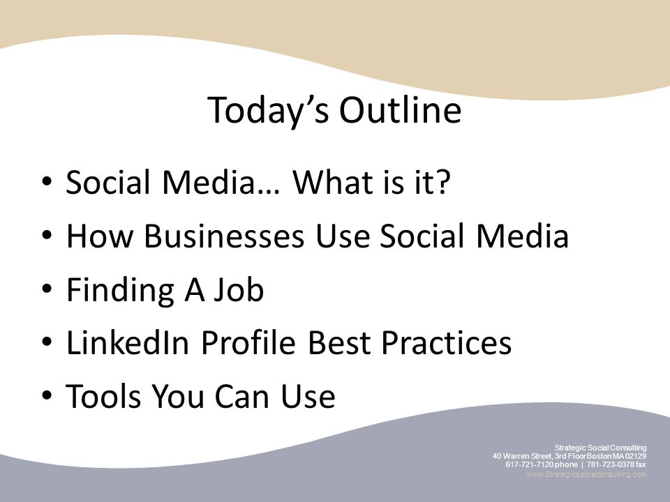 Today’s Outline Social Media… What is it.