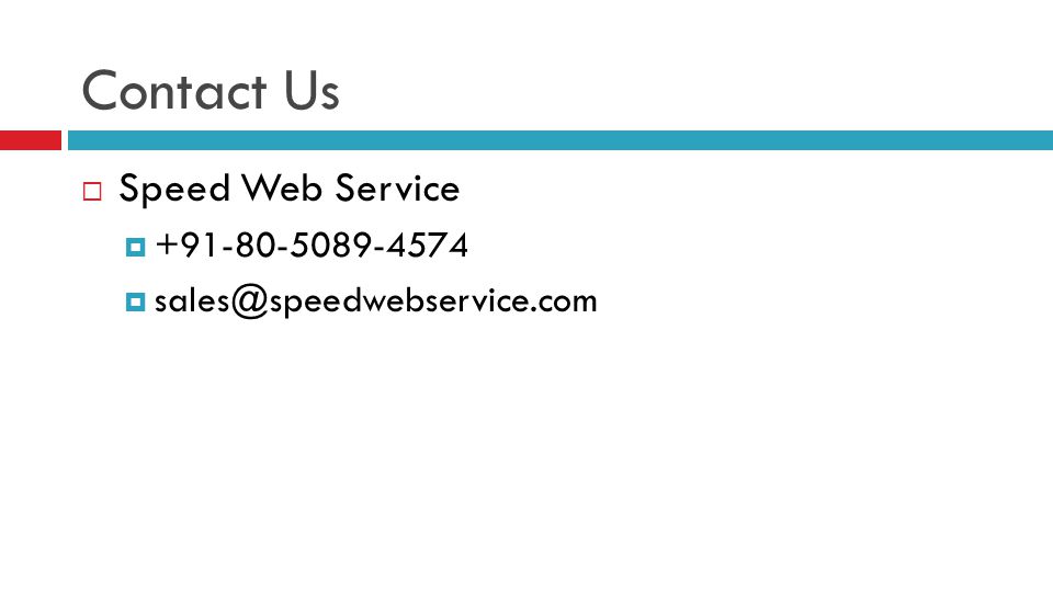 Contact Us  Speed Web Service  