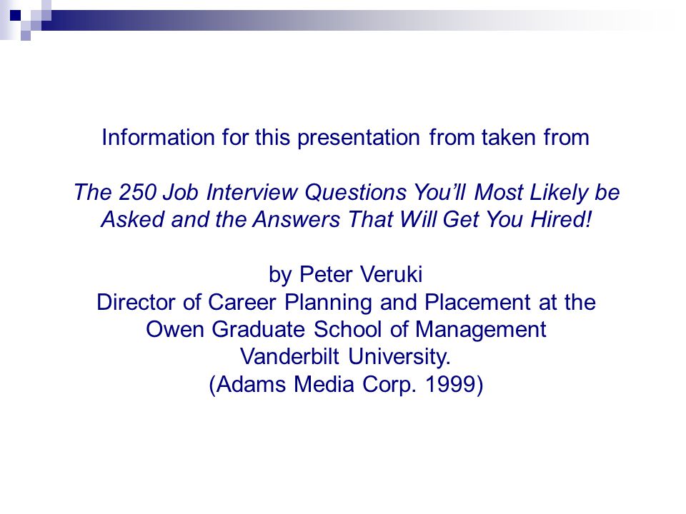 250 Job Interview Questions Peter Veruki Pdf Download