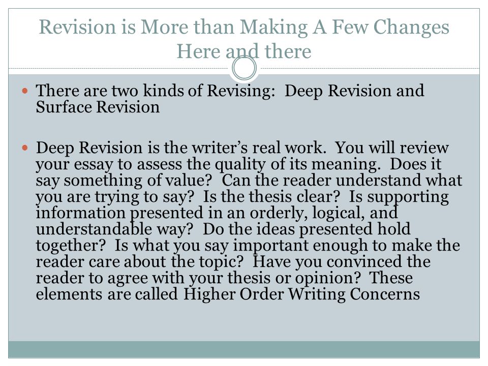 revising an essay revising an essay