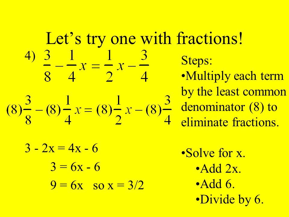 Let’s try one with fractions.