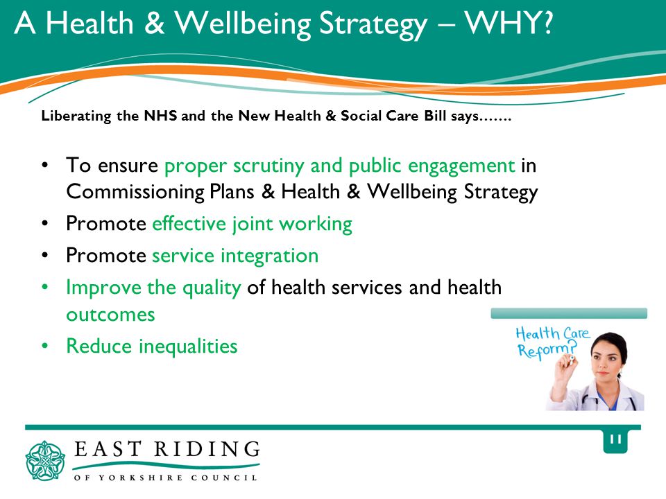 11 A Health & Wellbeing Strategy – WHY.