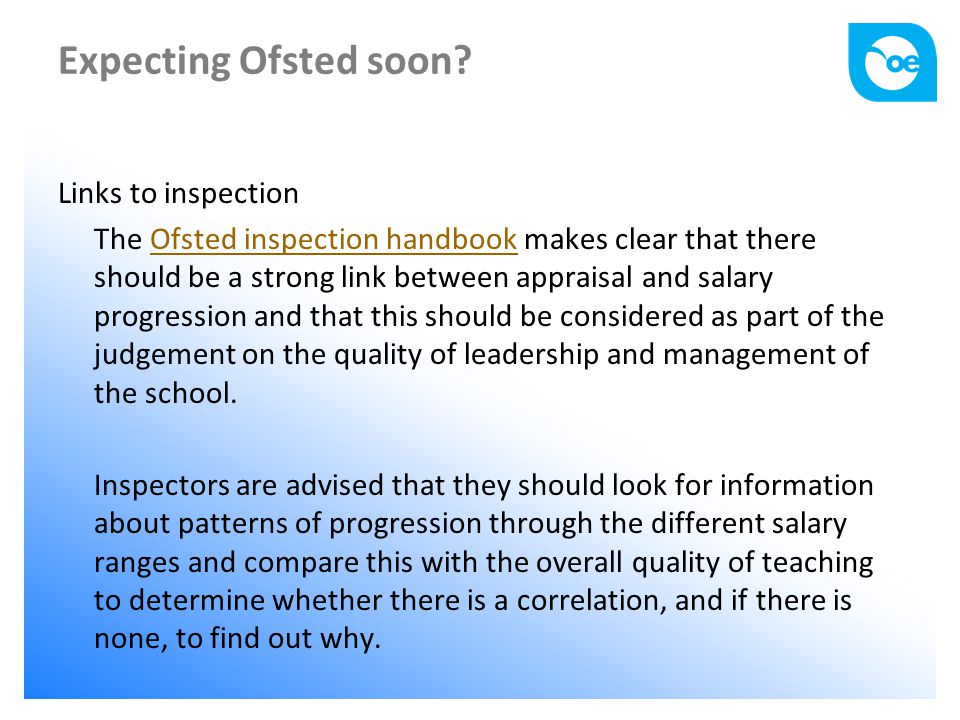 Expecting Ofsted soon.