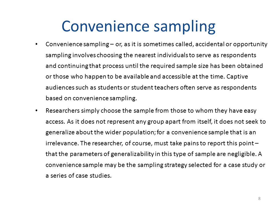 Convenience Sampling Dissertation