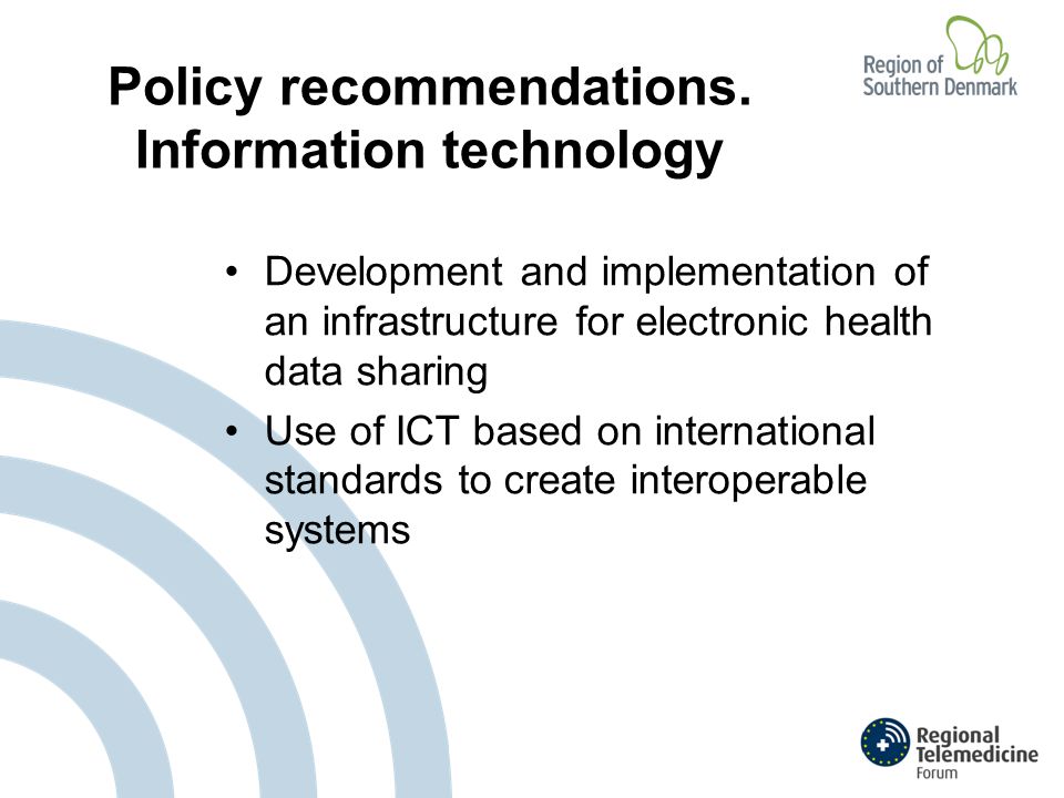 Policy recommendations.