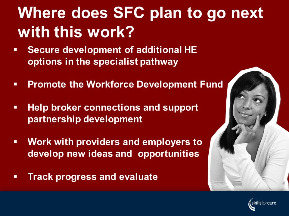 Where does SFC plan to go next with this work.