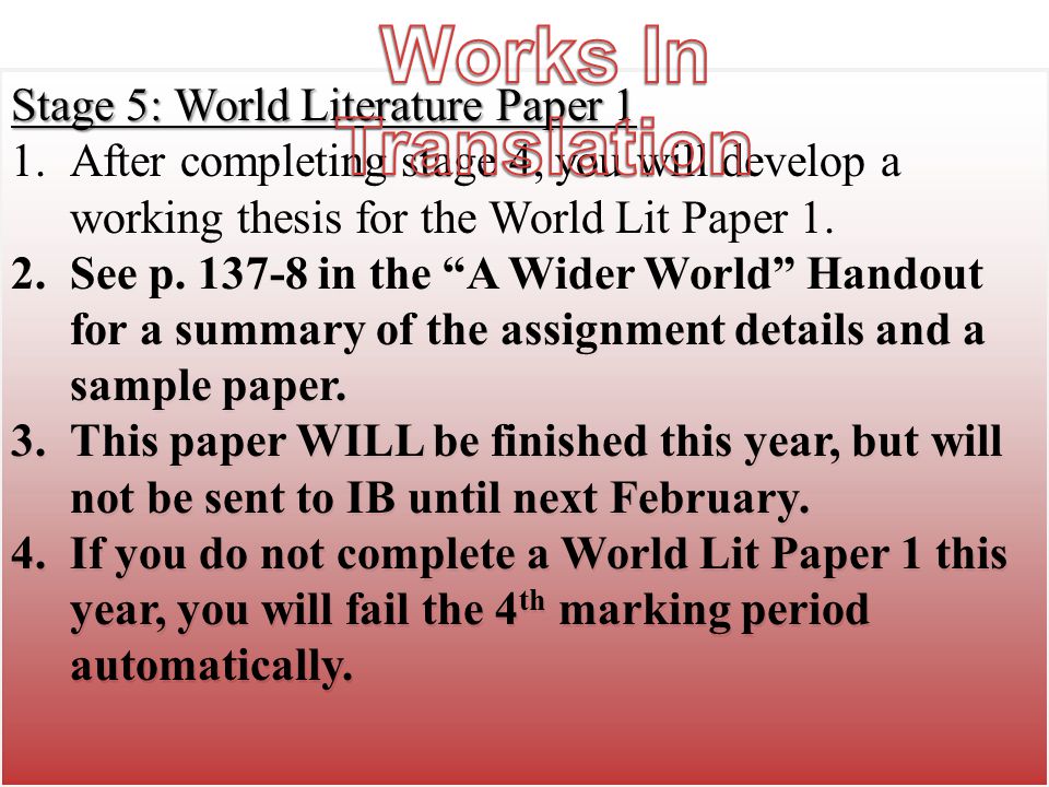 ib world literature essay