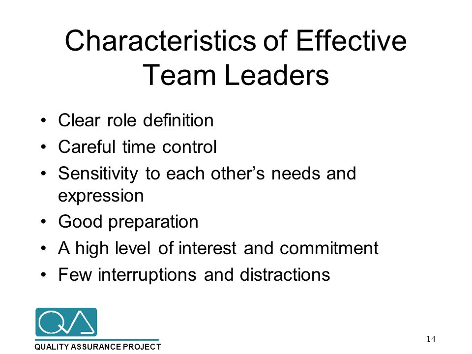 characteristics of a good team leader