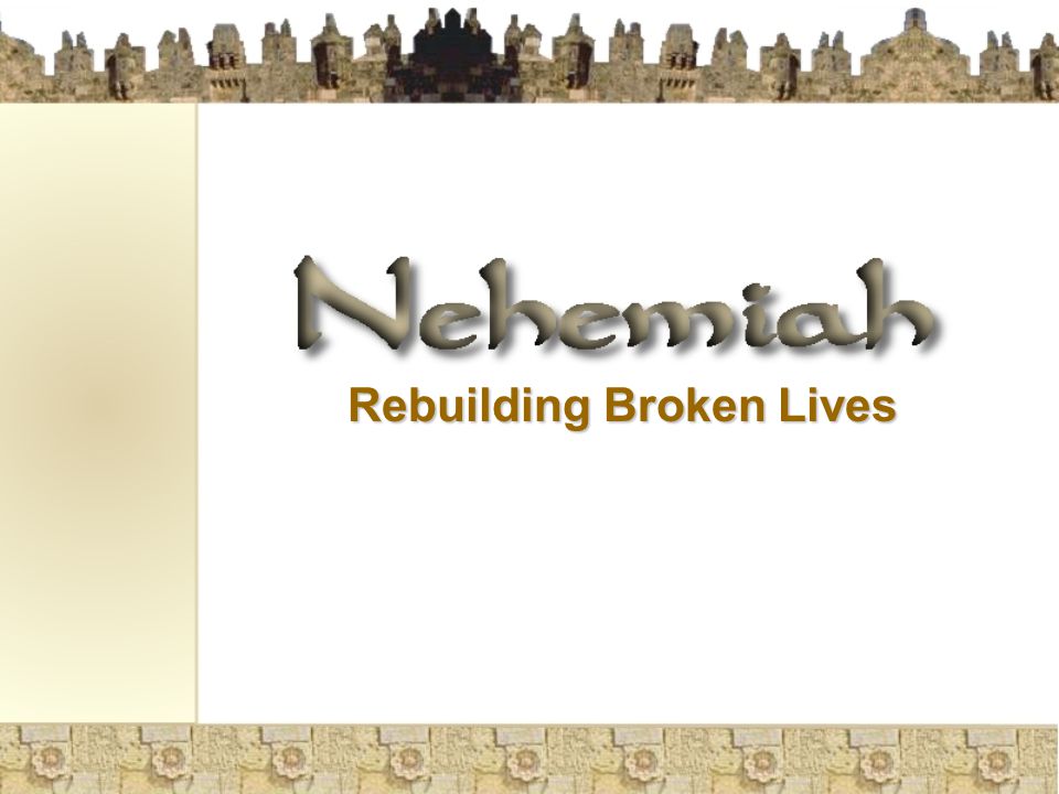 Rebuilding Broken Lives