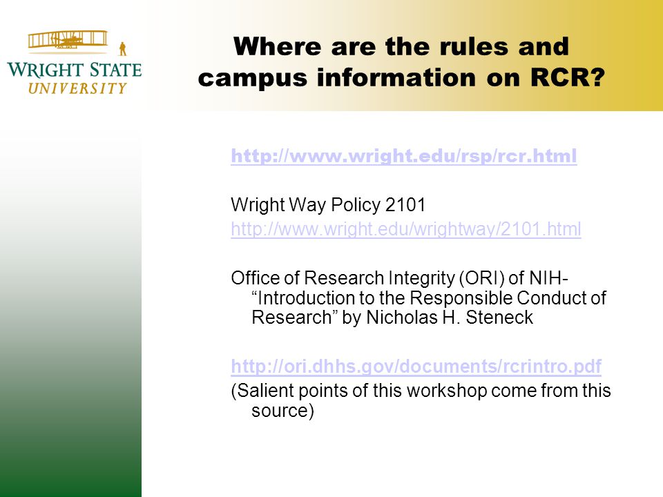 Where are the rules and campus information on RCR.