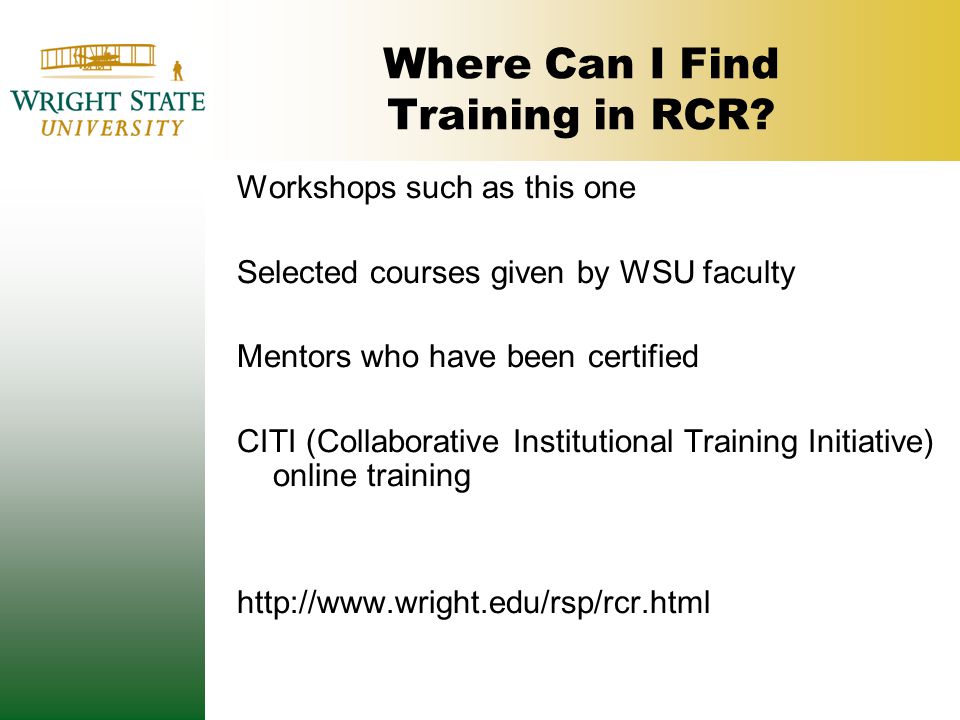 Where Can I Find Training in RCR.