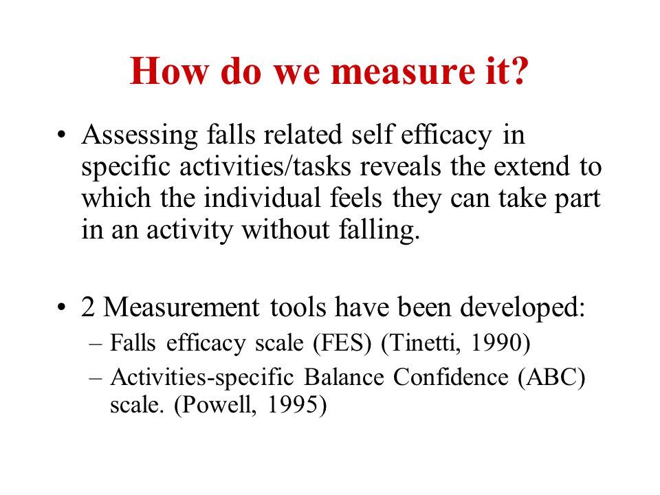 How do we measure it.