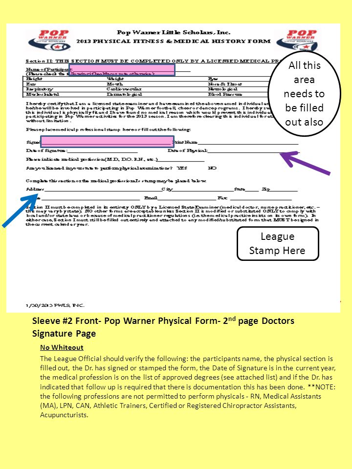 doctors physical form