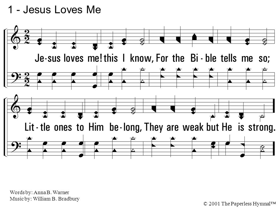1. Jesus loves me.
