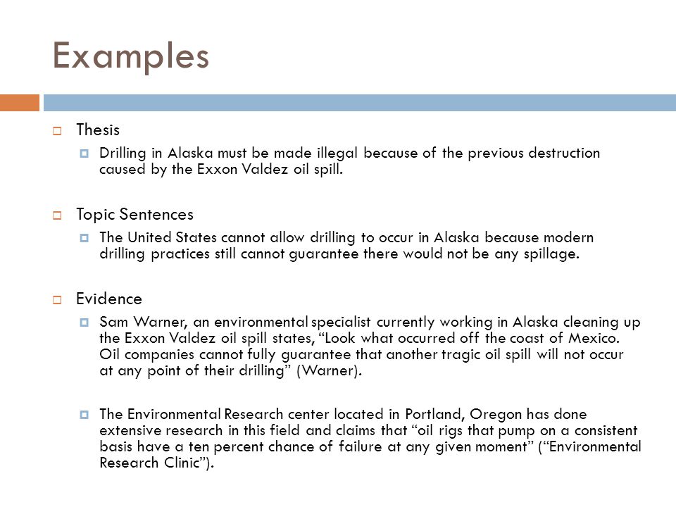 Exxon valdez oil spill thesis