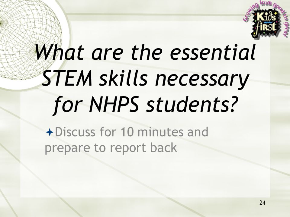 24 What are the essential STEM skills necessary for NHPS students.