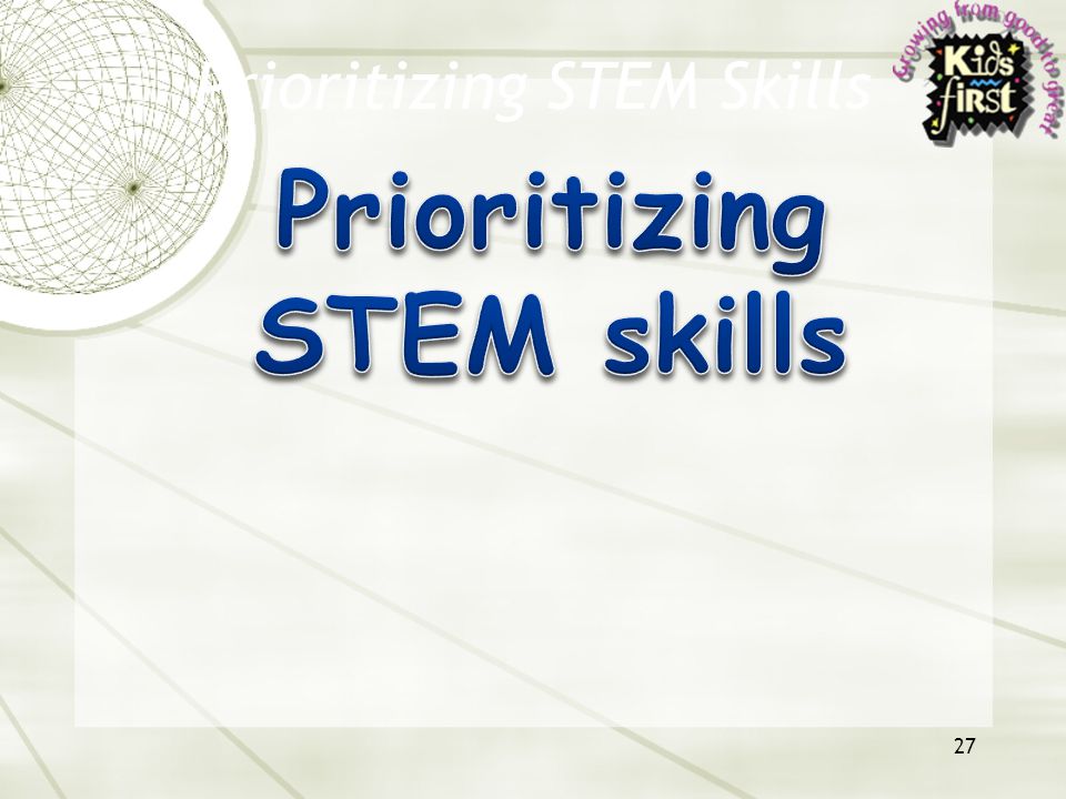 27 Prioritizing STEM Skills