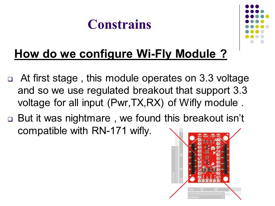 Constrains How do we configure Wi-Fly Module .