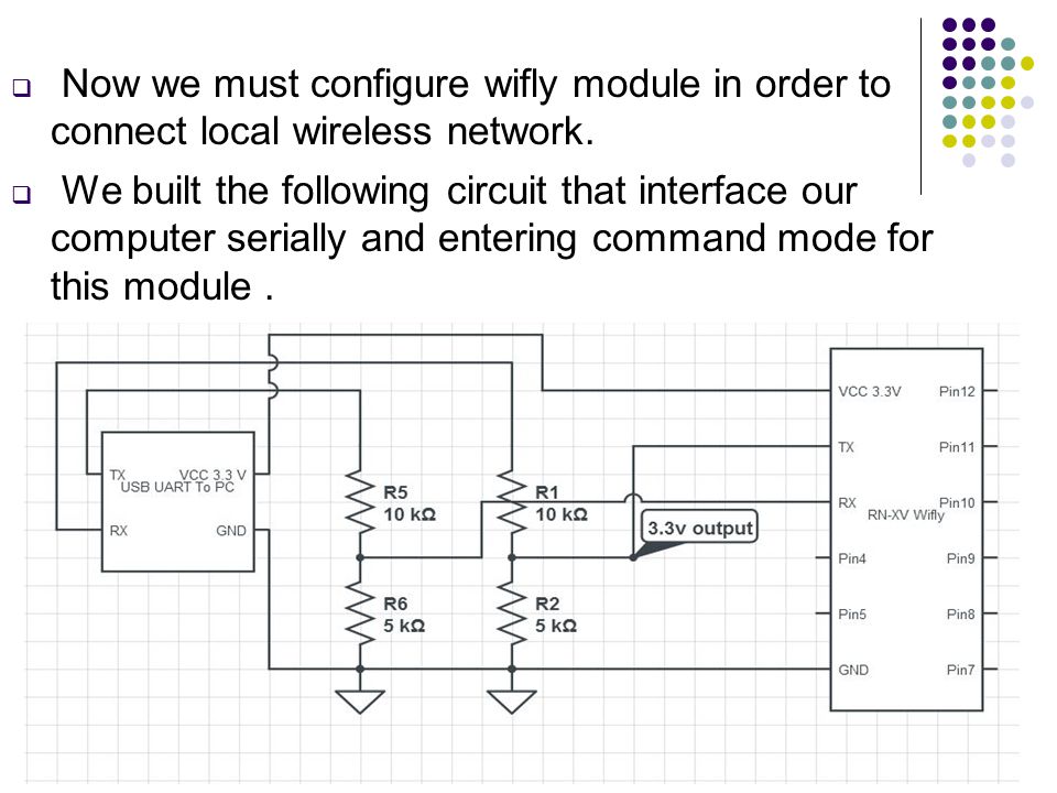  Now we must configure wifly module in order to connect local wireless network.