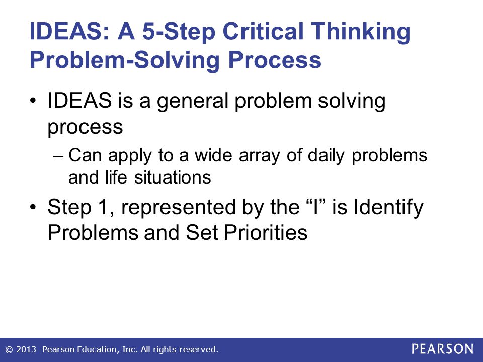 Problem solving steps in critical thinking