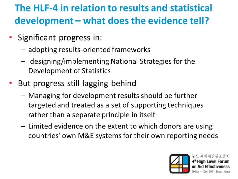 The HLF-4 in relation to results and statistical development – what does the evidence tell.