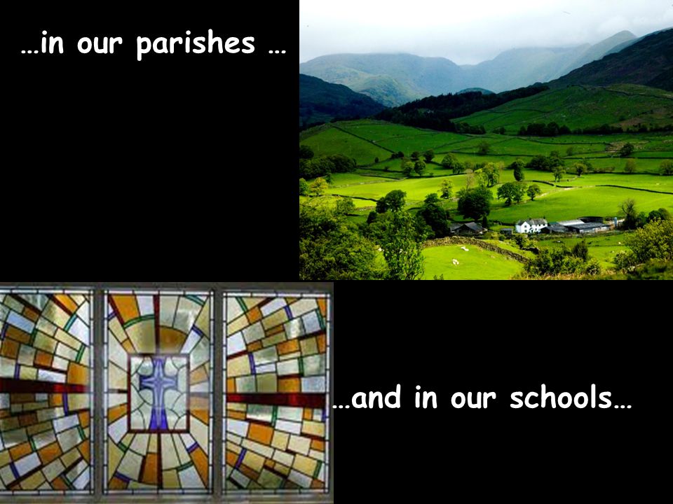 …in our parishes … …and in our schools…