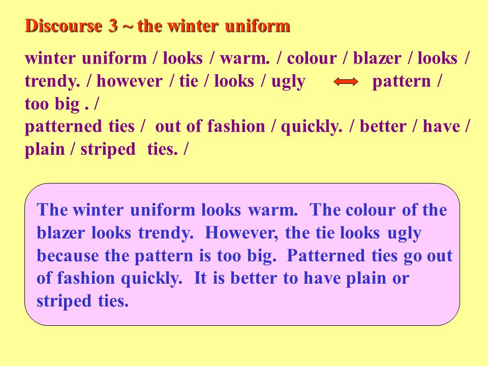 Discourse 3 ~ the winter uniform winter uniform / looks / warm.