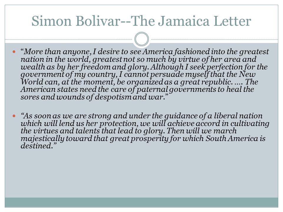 the jamaica letter simon bolivar research paper academic service simon bolivar jamaica letter