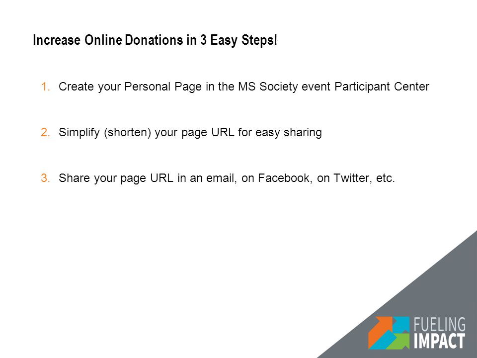 Increase Online Donations in 3 Easy Steps.