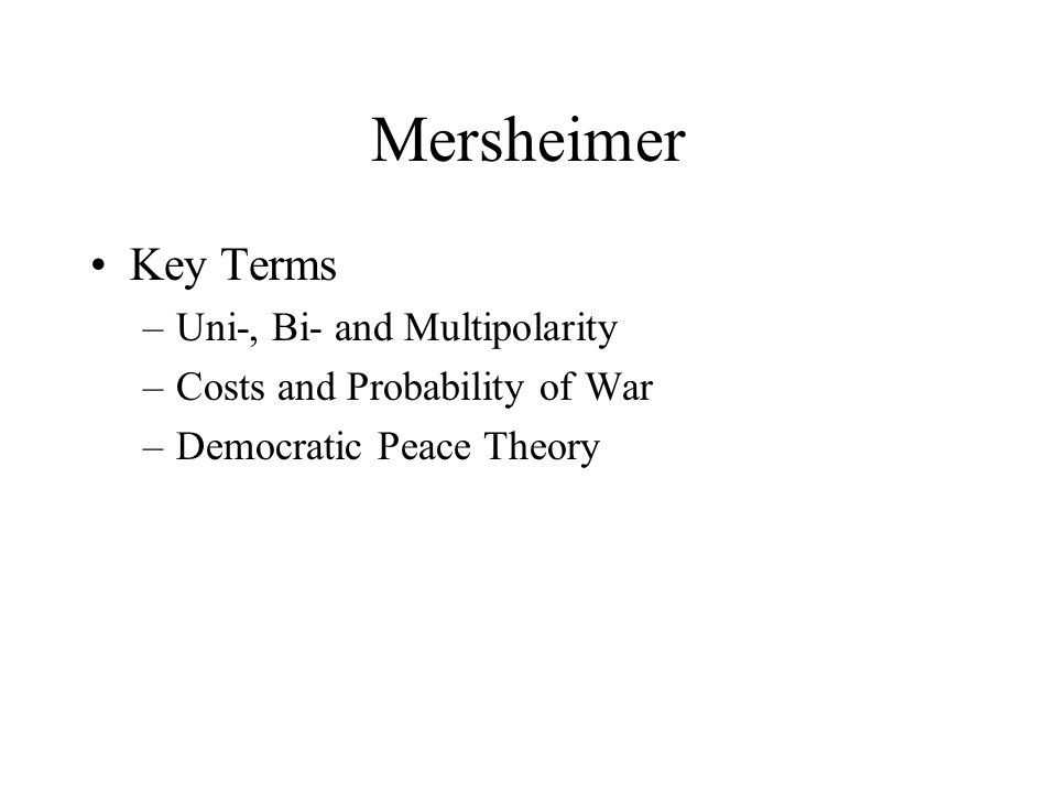 War and peace thesis statement