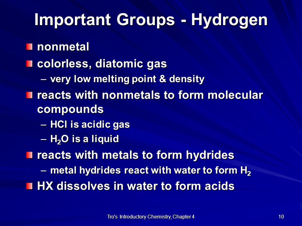 is hydrogen a nonmetal