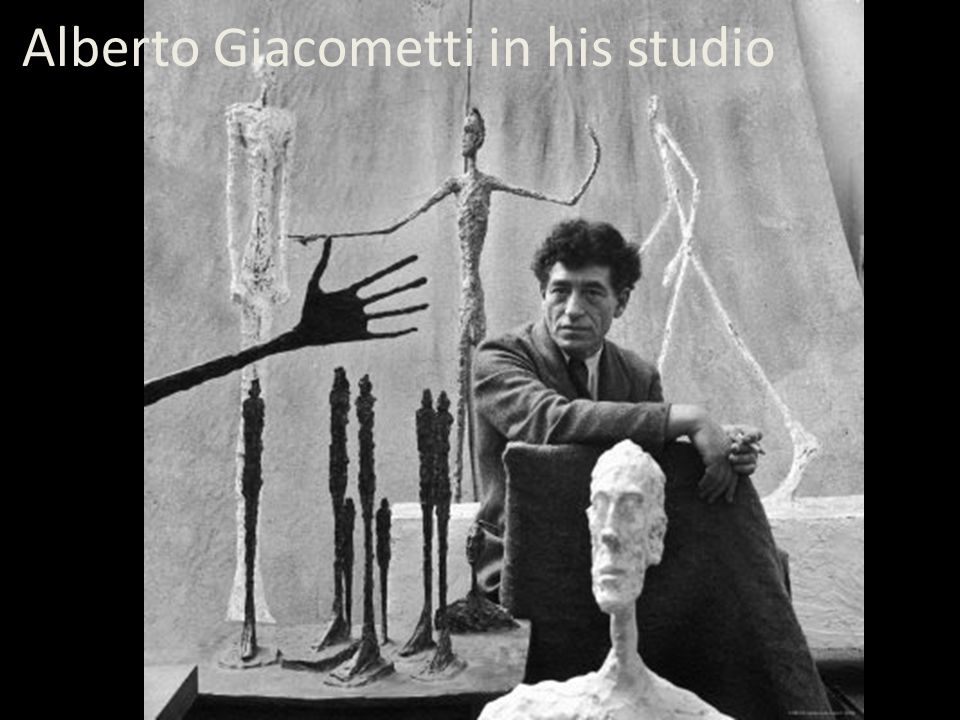 Alberto Giacometti in his studio