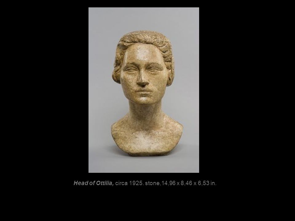 Head of Ottilia, circa stone,14,96 x 8,46 x 6,53 in.