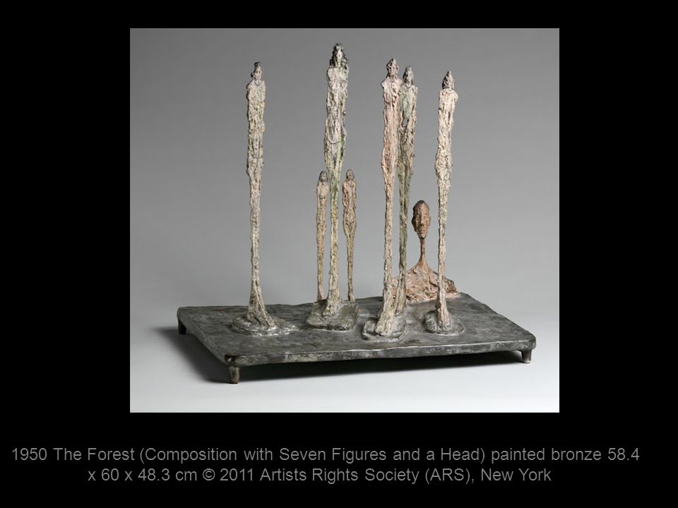 1950 The Forest (Composition with Seven Figures and a Head) painted bronze 58.4 x 60 x 48.3 cm © 2011 Artists Rights Society (ARS), New York