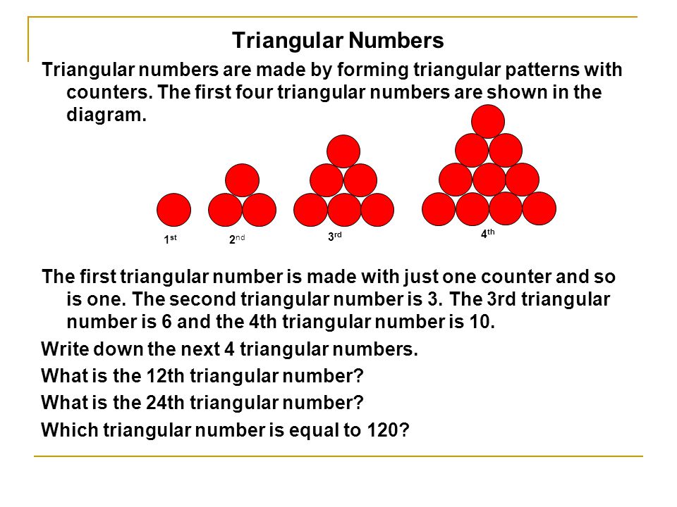 Triangular Numbers An Investigation