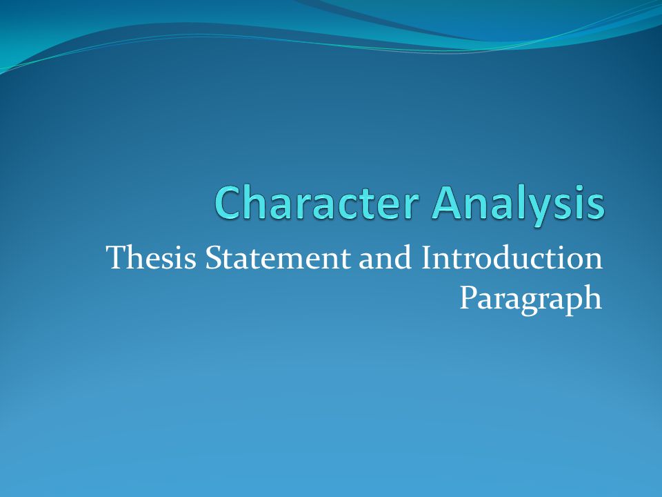 character analysis essay thesis Free essay on character analysis of guy montag in fahrenheit 451 available totally free at echeatcom, the largest free essay community. character analysis essay thesis Free essay on character analysis of guy montag in fahrenheit 451 available totally free at echeatcom, the largest free essay community.