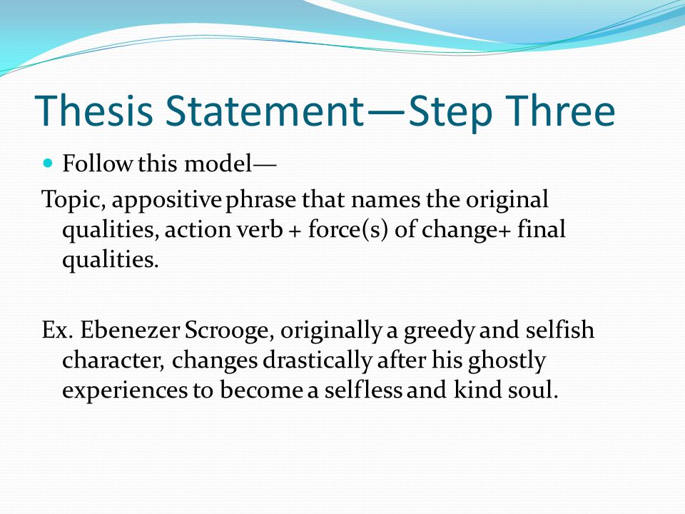 Three part thesis statement