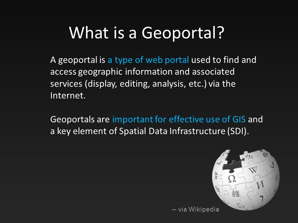 What is a Geoportal.