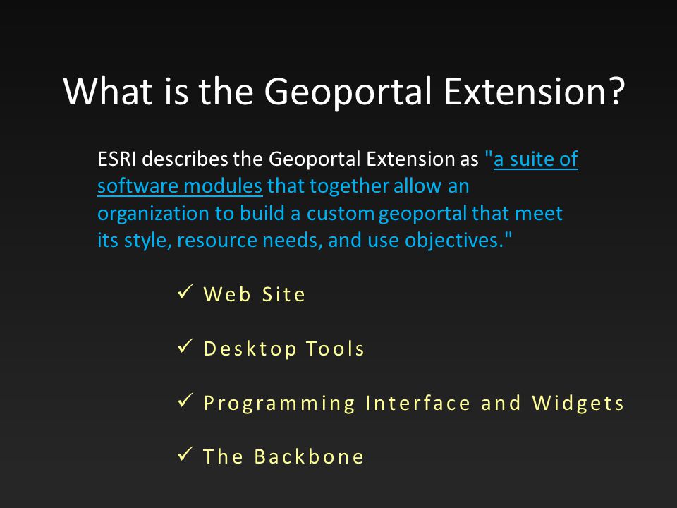What is the Geoportal Extension.