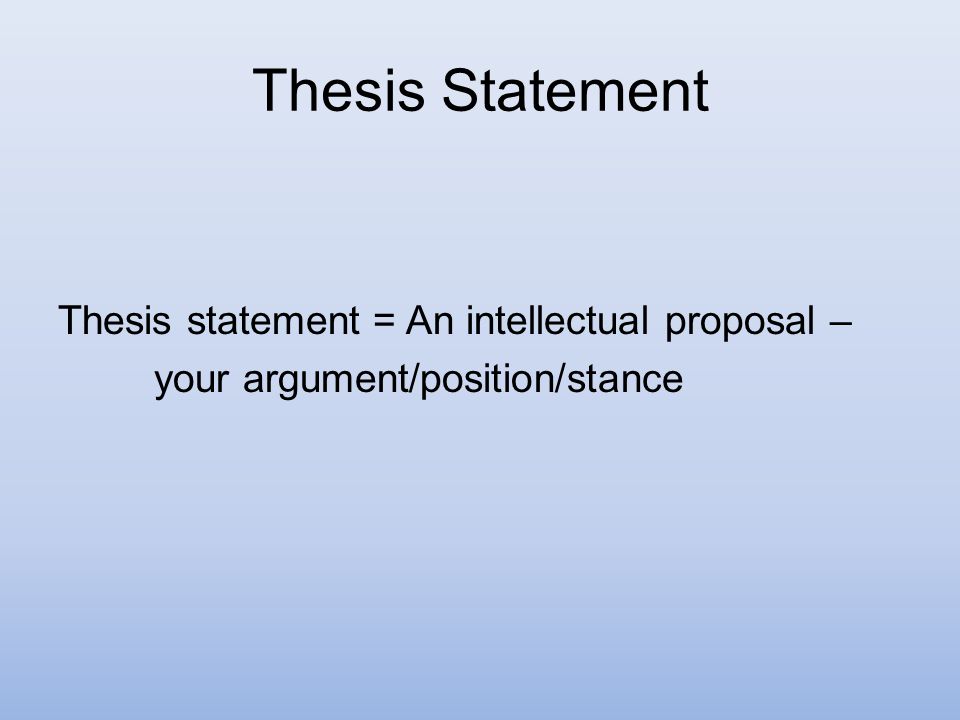 Topics for thesis statements