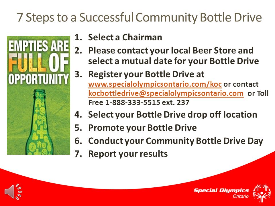 Why A Community Bottle Drive.
